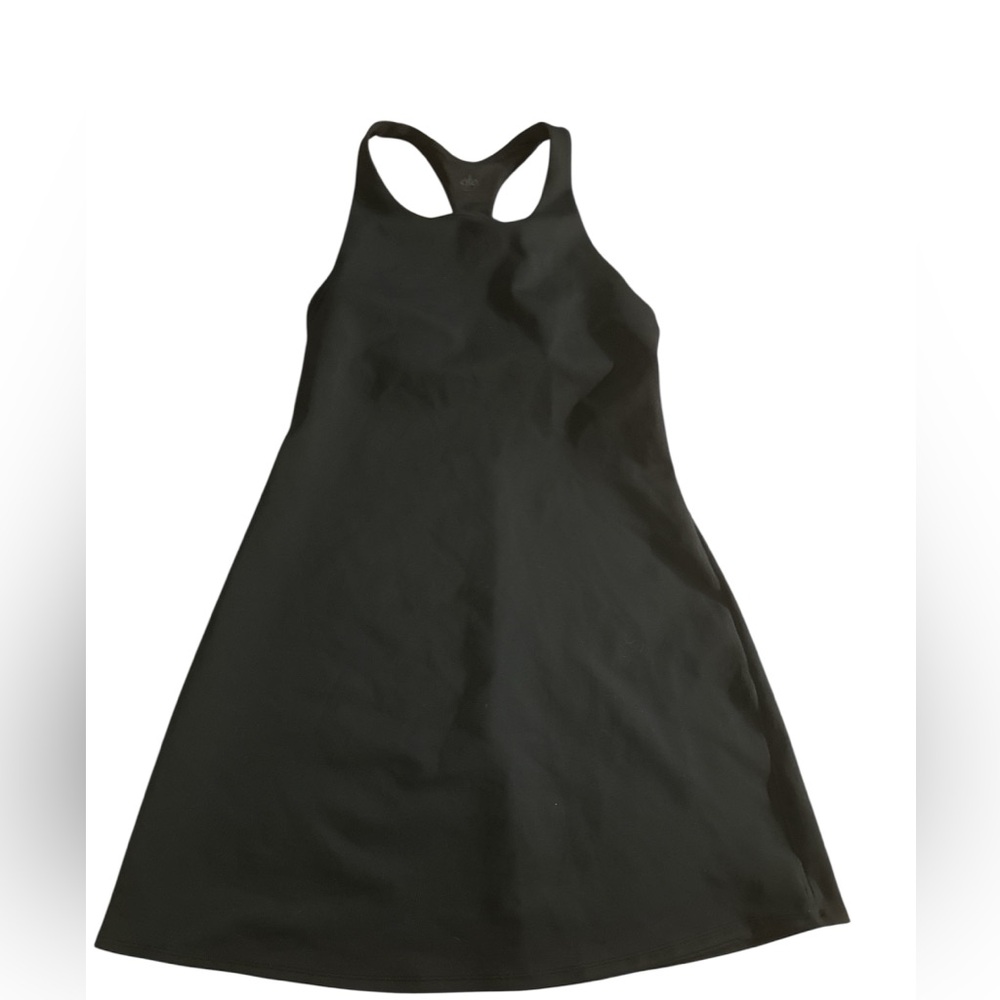 ALO Yoga Black Racerback A-Line Dress